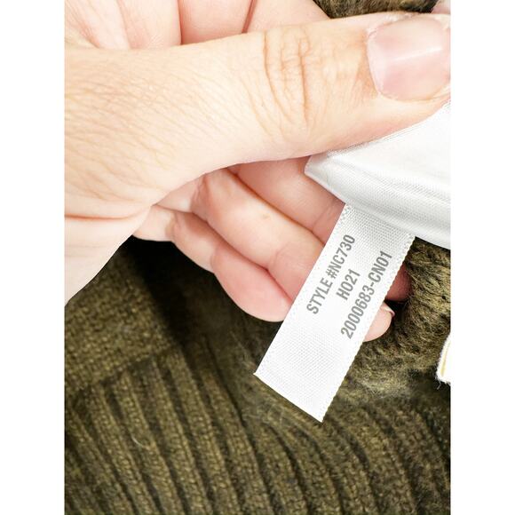 Madewell Embroidered Edencroft Pleat-Sleeve Cardigan Sweater Heather Spinach XS - Picture 8 of 9